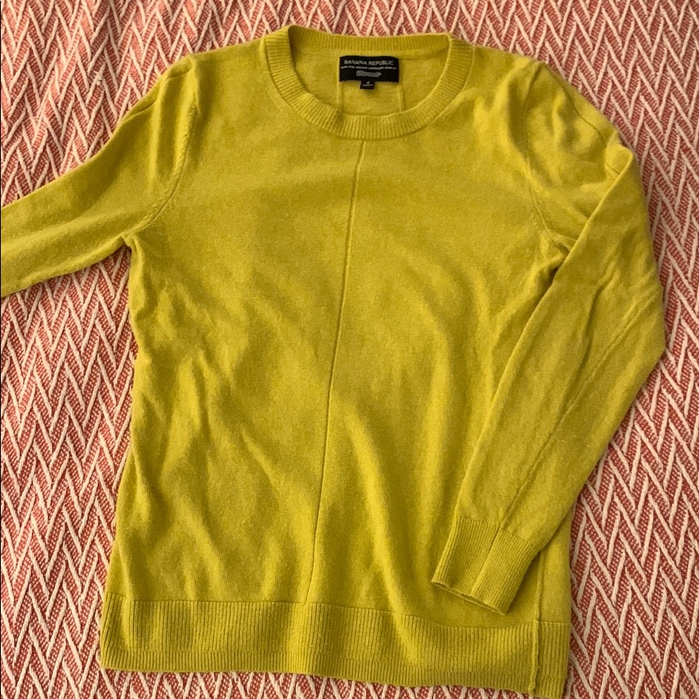 Banana Republic Yellow Crewneck Sweater